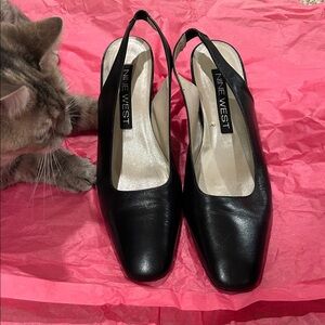 Nine West leather sling-back heels Size 7.5M